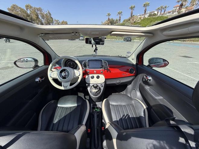 Fiat 500 Cabriolet 1.2 MPi 69ch Popstar Rouge de 2017