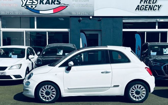 Fiat 500 0.9 8v TwinAir 85ch S&S Lounge Dualogic- Blanc de 2016