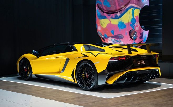 Lamborghini Aventador SV Roadster LP 750-4 1of 500 V12 750ch | Jaune de 2018