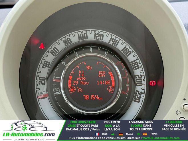 Fiat 500 1.2 69 ch BVA Prune M�tallique de 2018