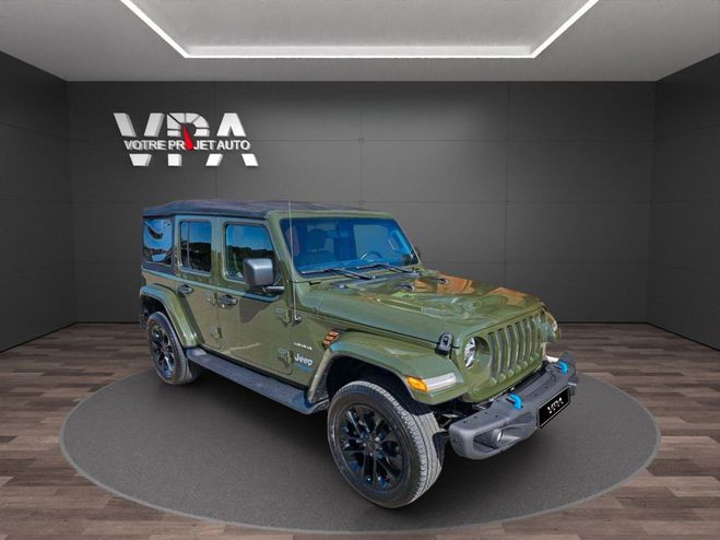 Jeep Wrangler 2.0 4xe Unlimited Sahara 380ch - Cam�ra  Vert de 2022