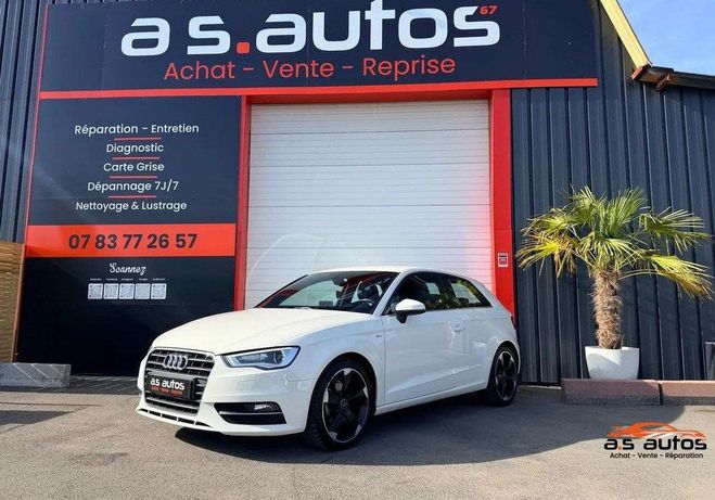 Audi A3 S-Line 1.6 TDI 105 CV jante rotor carnet Blanc de 2013
