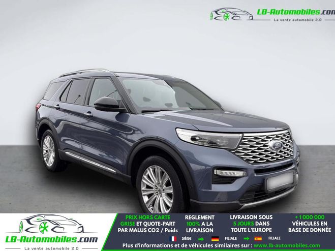 Ford Explorer 3.0 EcoBoost 363 ch PHEV BVA AWD Bleu M�tallique de 2021