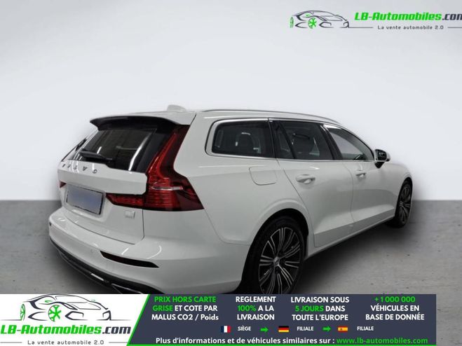 Volvo V60 T6 AWD 253 ch + 145 ch BVA Blanc de 2022