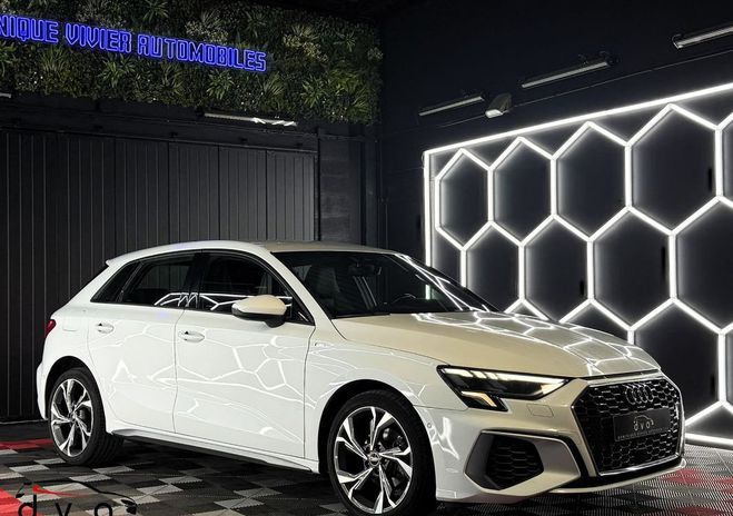 Audi A3 Sportback 30 TDI 116 ch S-Line S-Tronic Blanc de 2021