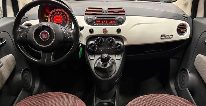 Fiat 500 1.2 70 ch kit distribution faite toit pa Blanc de 2009