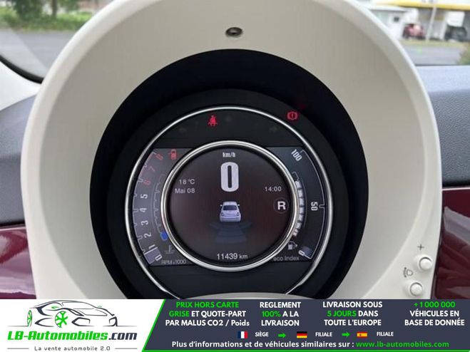 Fiat 500 1.2 69 ch BVA Rouge M�tallique de 2018