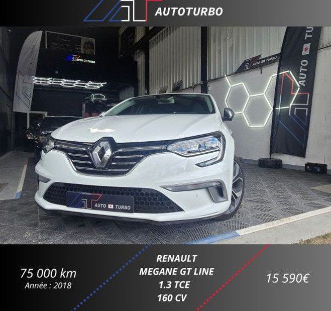 Renault Megane IV 1.3 TCE 160CH FAP GT-LINE Blanc de 2018