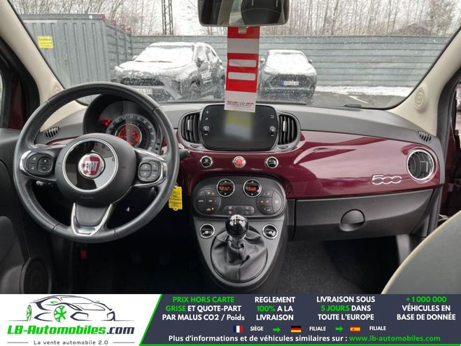 Fiat 500 1.2 69 ch BVM Prune M�tallique de 2019