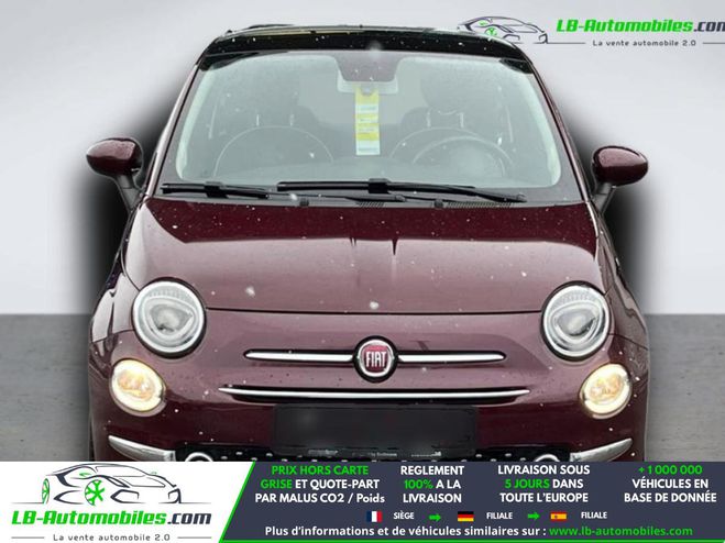 Fiat 500 1.2 69 ch BVM Prune M�tallique de 2019