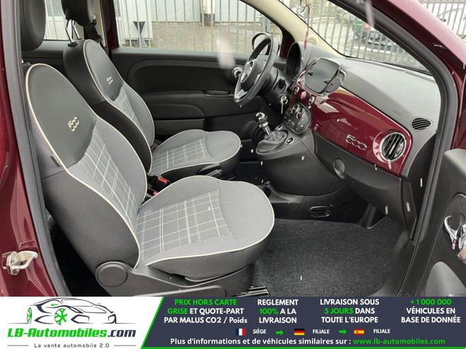 Fiat 500 1.2 69 ch BVM Prune M�tallique de 2019