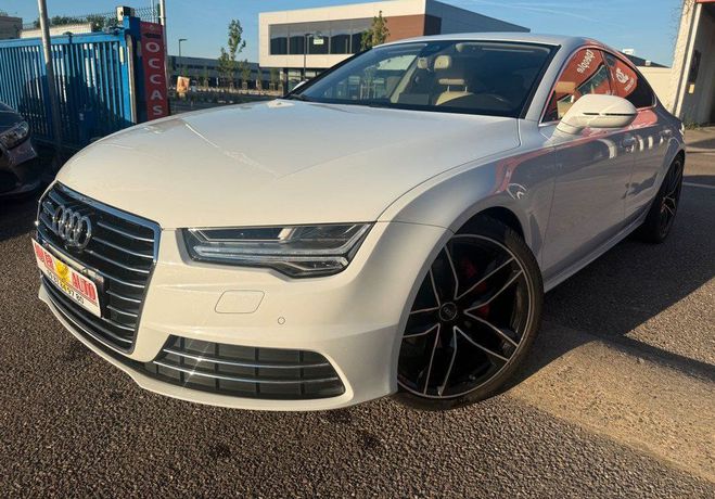 Audi A7 Sportback 3.0 V6 TDI 218ch Ambition Luxe Blanc de 2017