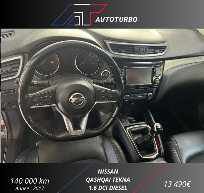 Nissan Qashqai 1.6 DCI 130CH TEKNA Noir de 2017