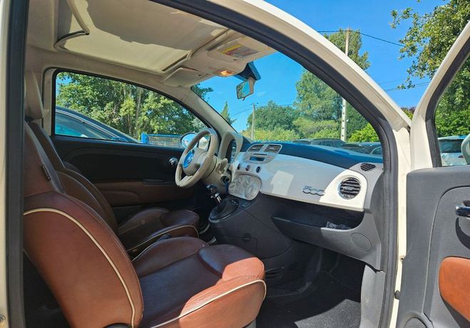 Fiat 500 1.2i 69 cv lounge garantie revise embray Blanc de 2010