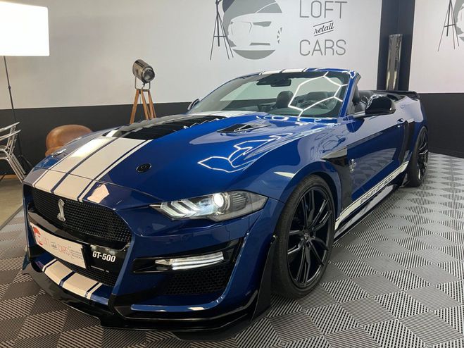 Ford Mustang Shelby CONVERTIBLE V8 5.0 BVA10 GT KIT G BLEU FONCE de 2018