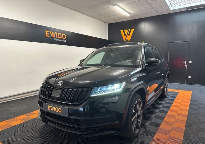 Skoda Kodiaq 2.0 tdi 190 scr sportline dsg7 4x4 7 pla Noir de 2018