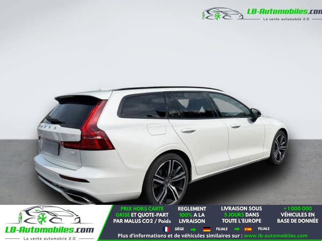 Volvo V60 T6 AWD 253 ch + 145 ch BVA Blanc M�tallique de 2020