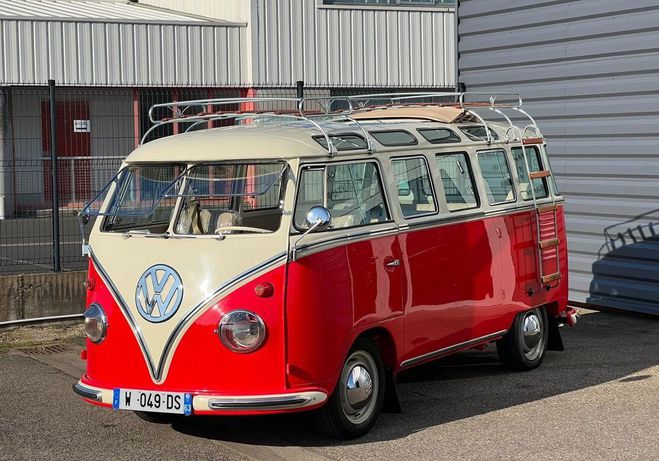 Volkswagen T1 VW Split Bus 23 fen�tres Safari Rouge de 1962