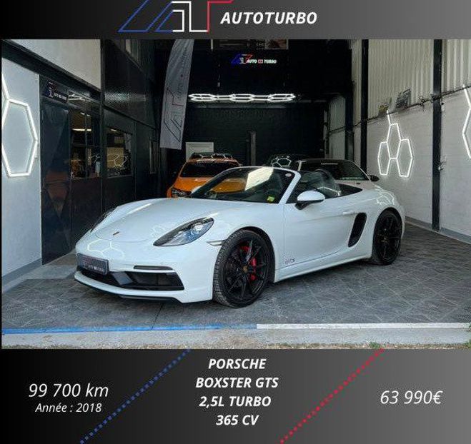 Porsche 718 BOXSTER (982) 2.5 365CH GTS PDK EURO6 Blanc de 2018