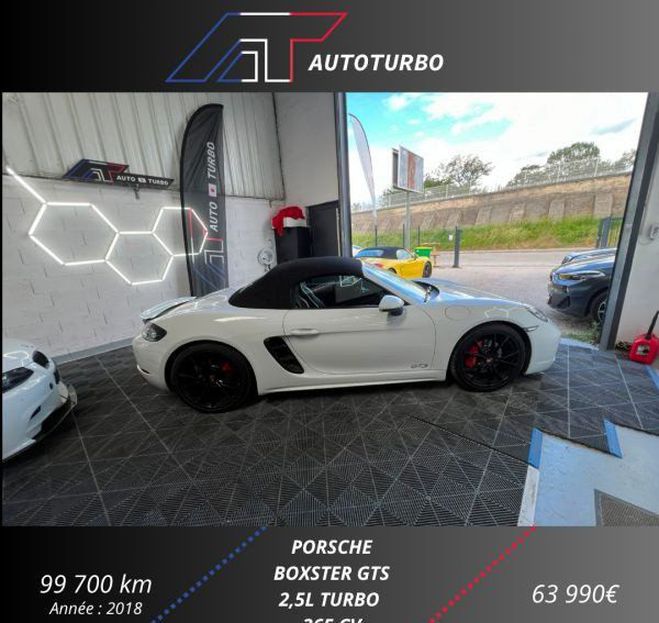 Porsche 718 BOXSTER (982) 2.5 365CH GTS PDK EURO6 Blanc de 2018