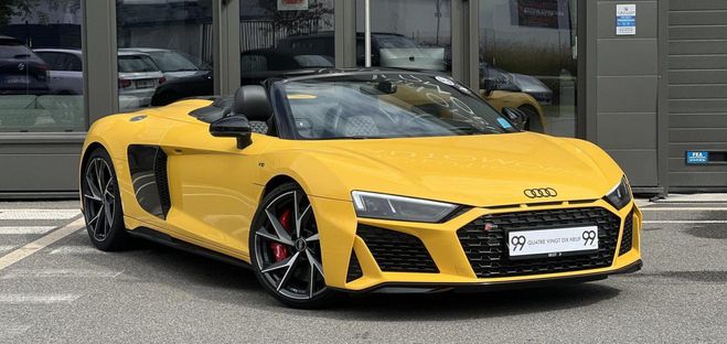 Audi R8 Spyder V10 620ch Performance Miltek Carb Jaune Vegas de 2022