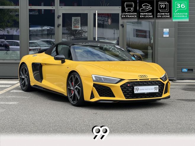 Audi R8 Spyder V10 620ch Performance Miltek Carb Jaune Vegas de 2022