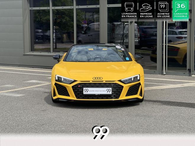Audi R8 Spyder V10 620ch Performance Miltek Carb Jaune Vegas de 2022
