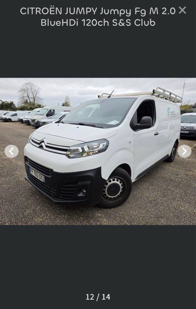 Citroen Jumpy En arrivage Fg M 2.0 BlueHDi 120ch S&S C Blanc de 2020