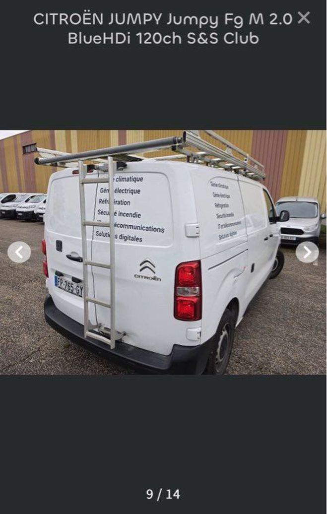 Citroen Jumpy En arrivage Fg M 2.0 BlueHDi 120ch S&S C Blanc de 2020