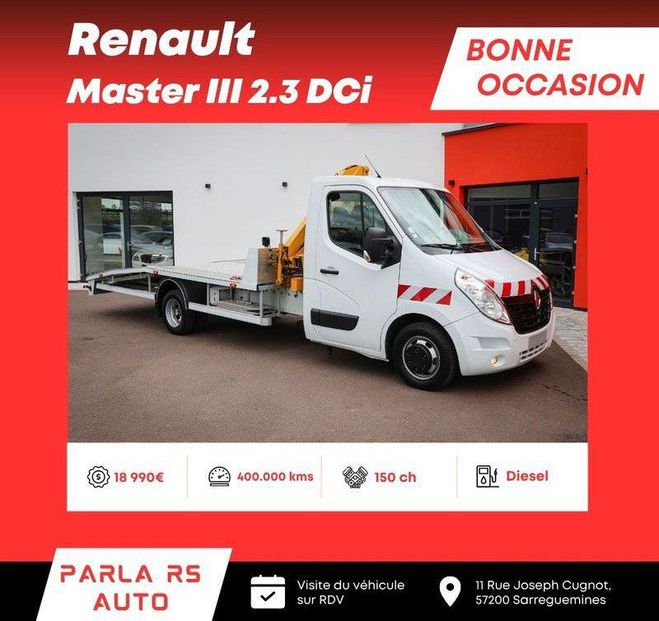 Renault Master III Propulsion 2.3 DCi 150ch Porte voitu Blanc de 2013