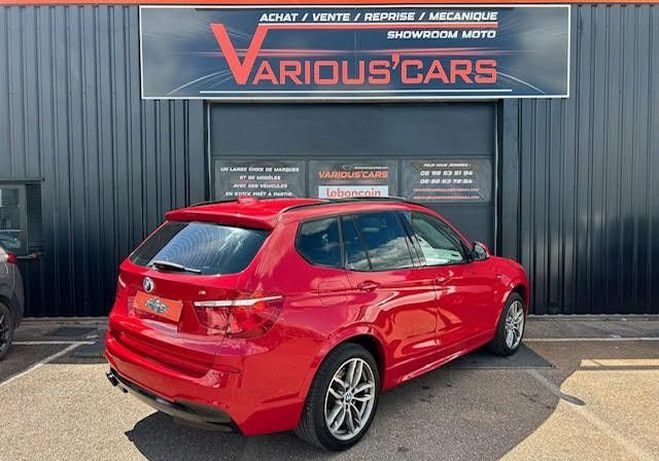 BMW X3 (F25) X-DRIVE 35 DA 313 CH M SPORT Rouge de 2016