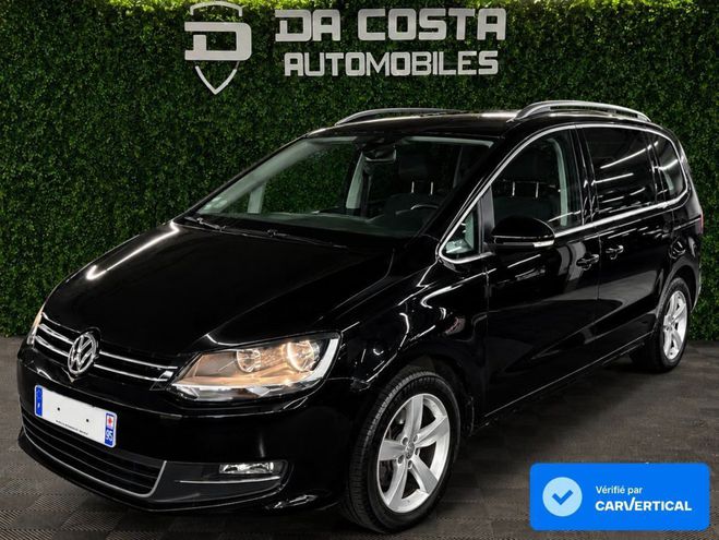 Volkswagen Sharan II CARAT 2.0 TDI 177 Cv 1ERE MAIN / 7 PL Noir de 2014