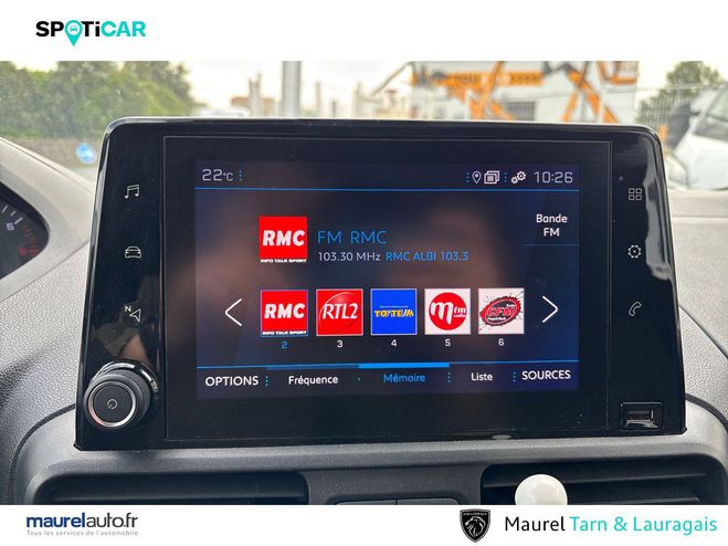Peugeot Partner PARTNER FOURGON STANDARD 650 KG BLUEHDI  White de 2022