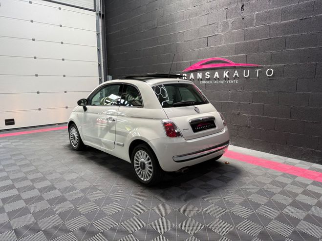 Fiat 500 1.2 8V 69 ch Lounge TOIT OUVRANT/PANORAM Blanc de 2012