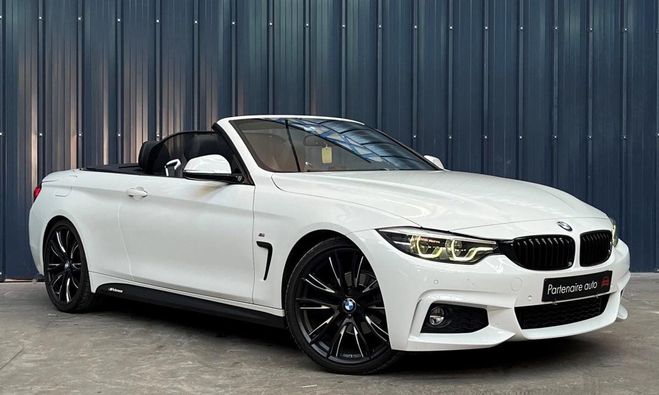 BMW Serie 4 CABRIOLET 2.0 420 I 185 M-SPORT BVA - Ga Blanc de 2020