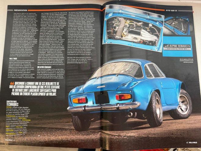 Alpine Renault A110 1600SX BLEU de 1977
