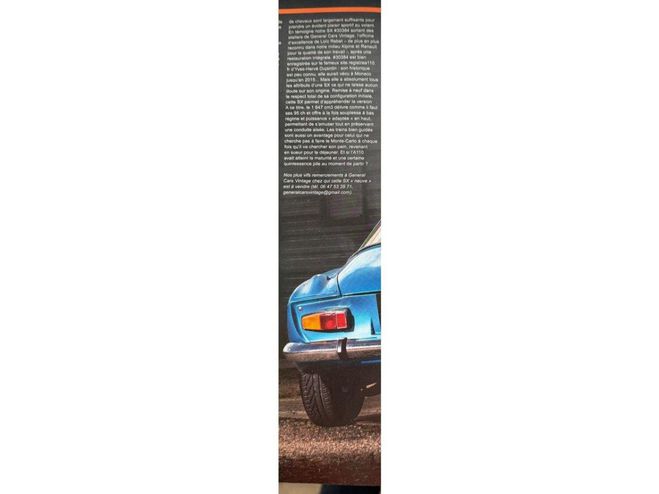 Alpine Renault A110 1600SX BLEU de 1977