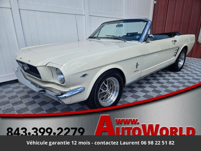 Ford Mustang 1966 convertible 289 ci 200 hp code c 4  Blanc de 1966