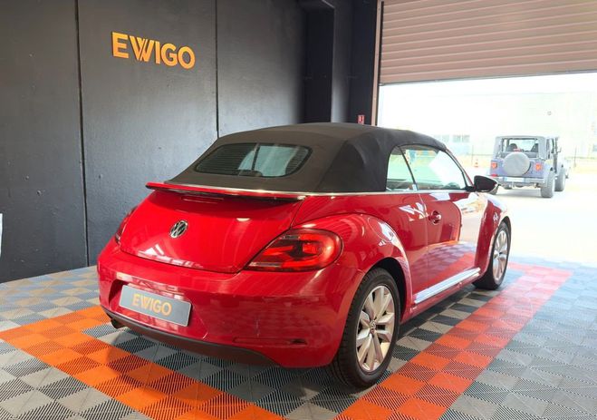 Volkswagen Coccinelle cabriolet 2.0 tdi 110 bluemotion design Rouge de 2016