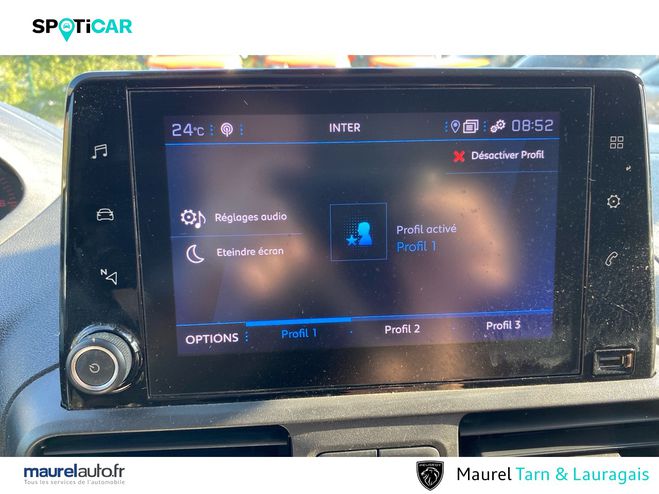 Peugeot Partner PARTNER FOURGON STANDARD 650 KG BLUEHDI  White de 2022