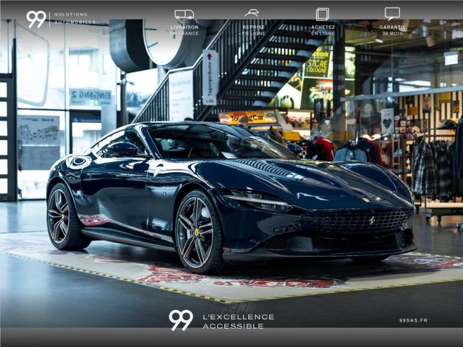 Ferrari Roma 3.9T V8 BVA + KEYLESS Camera ACC PANO LO Bleu Scozia de 2021