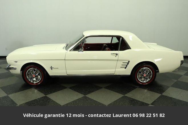 Ford Mustang 1966 coupe 289 ci 200 hp code c 3 vitess Blanc de 1966