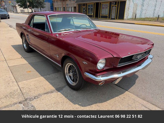 Ford Mustang 1966 coupe 289 ci 225 hp code a 4 vitess Rouge de 1966