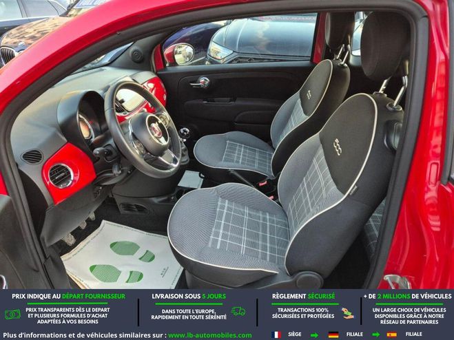 Fiat 500 1.2 69 ch BVA Rouge de 2021