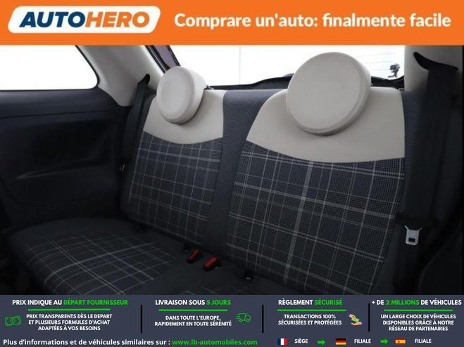Fiat 500 1.2 69 ch BVA Rouge M�tallique de 2017