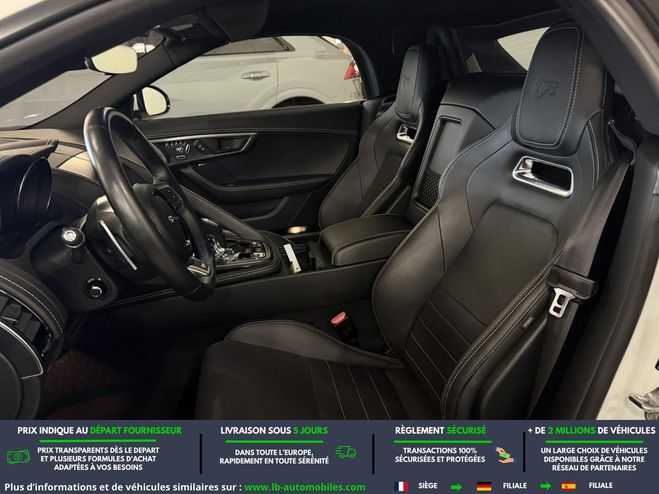 Jaguar F-Type Cabriolet V8 5L  550 ch BVA AWD Blanc de 2019