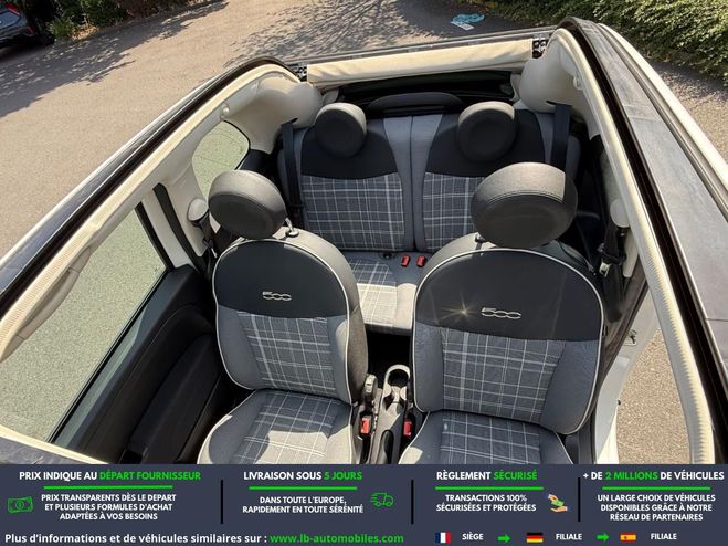 Fiat 500 1.2 69 ch BVA Blanc M�tallique de 2019