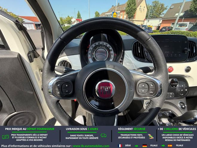 Fiat 500 1.2 69 ch BVA Blanc M�tallique de 2019