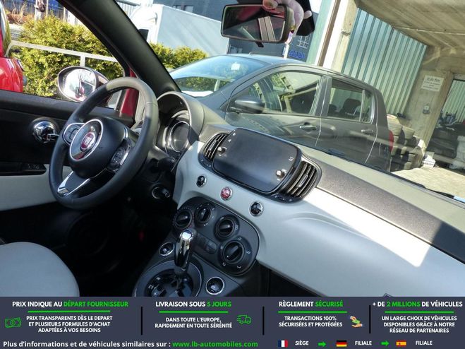 Fiat 500 1.2 69 ch BVA Rouge M�tallique de 2020