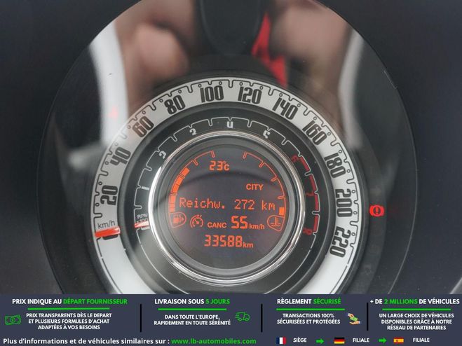 Fiat 500 1.2 69 ch BVM Gris M�tallique de 2018